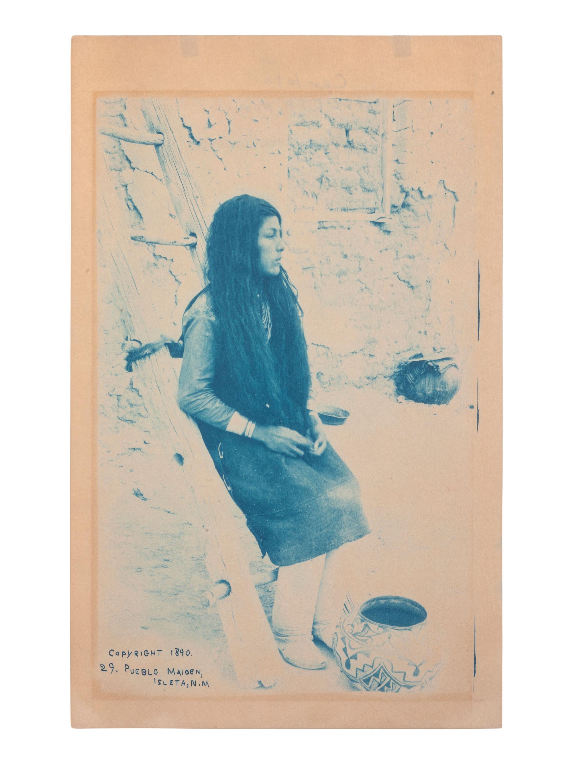 [NATIVE AMERICANS - WESTERN AMERICANA]. LUMMIS, C.F. 24 cyanotypes of native subjects and miners.