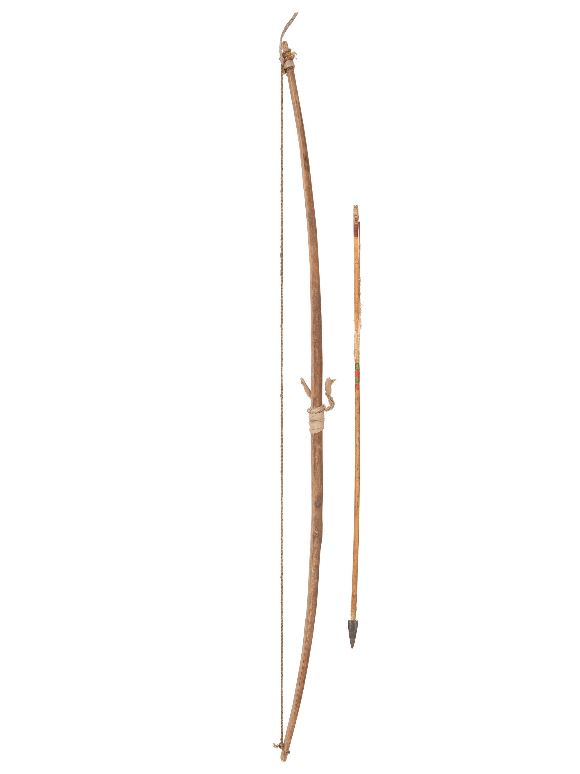 Apache Bow, with Painted Arrow