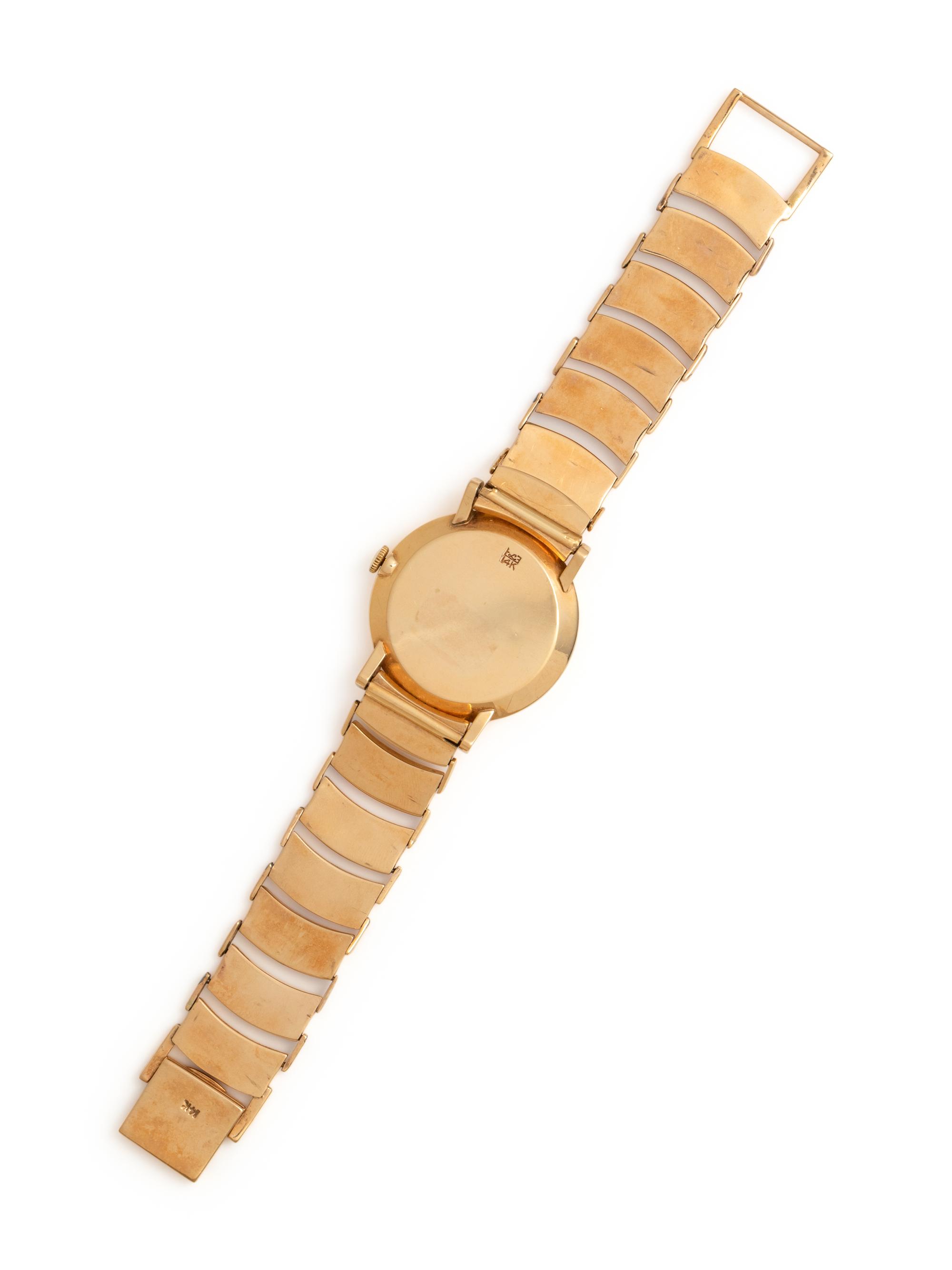 LeCOULTRE, VINTAGE, 14K YELLOW GOLD WRISTWATCH