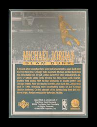 A 1996 Upper Deck Limited Edition Michael Jordan 24k Gold Nickel Silver Card (1988 Slam Dunk Champion),