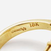 An 18K Yellow Gold and Diamond Ring 1.78 Marquise Cut, GIA Certified
