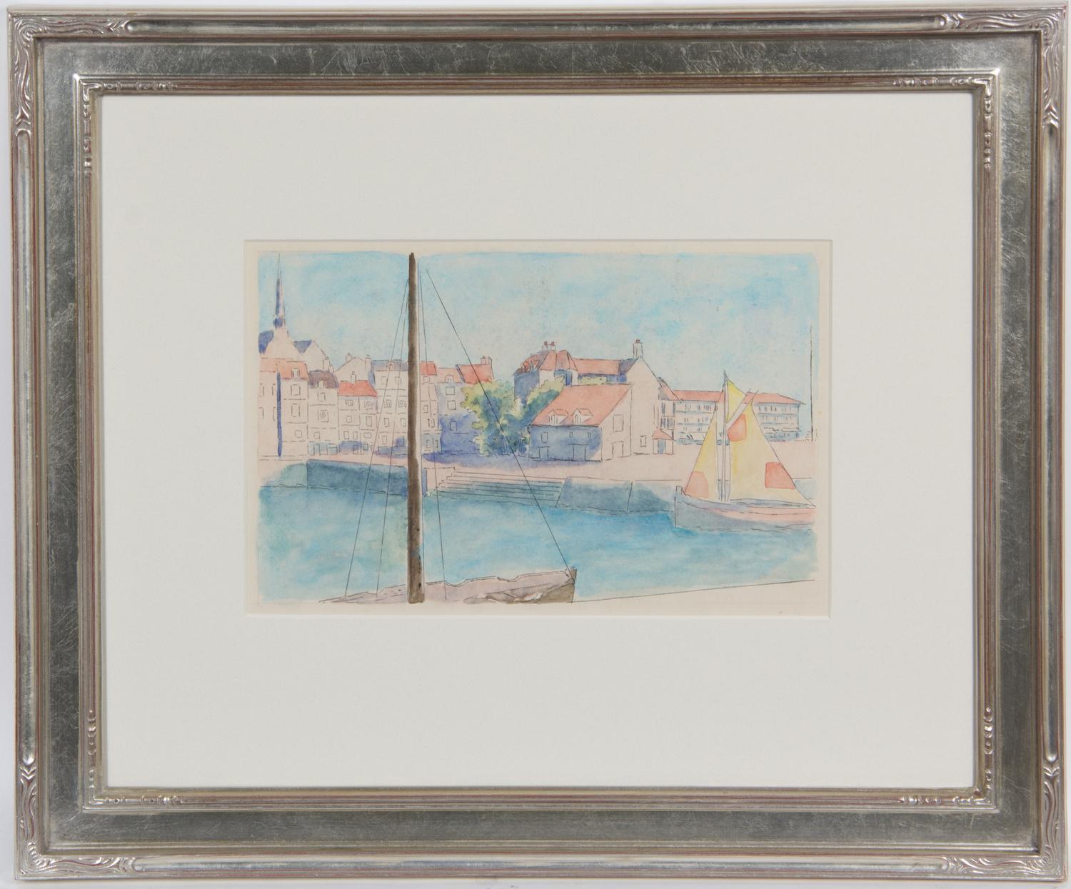 P. Roussel, (20th century), Honfleur #2, Honfleur #1 and View of Bay and Coastal Town (a group of three works)