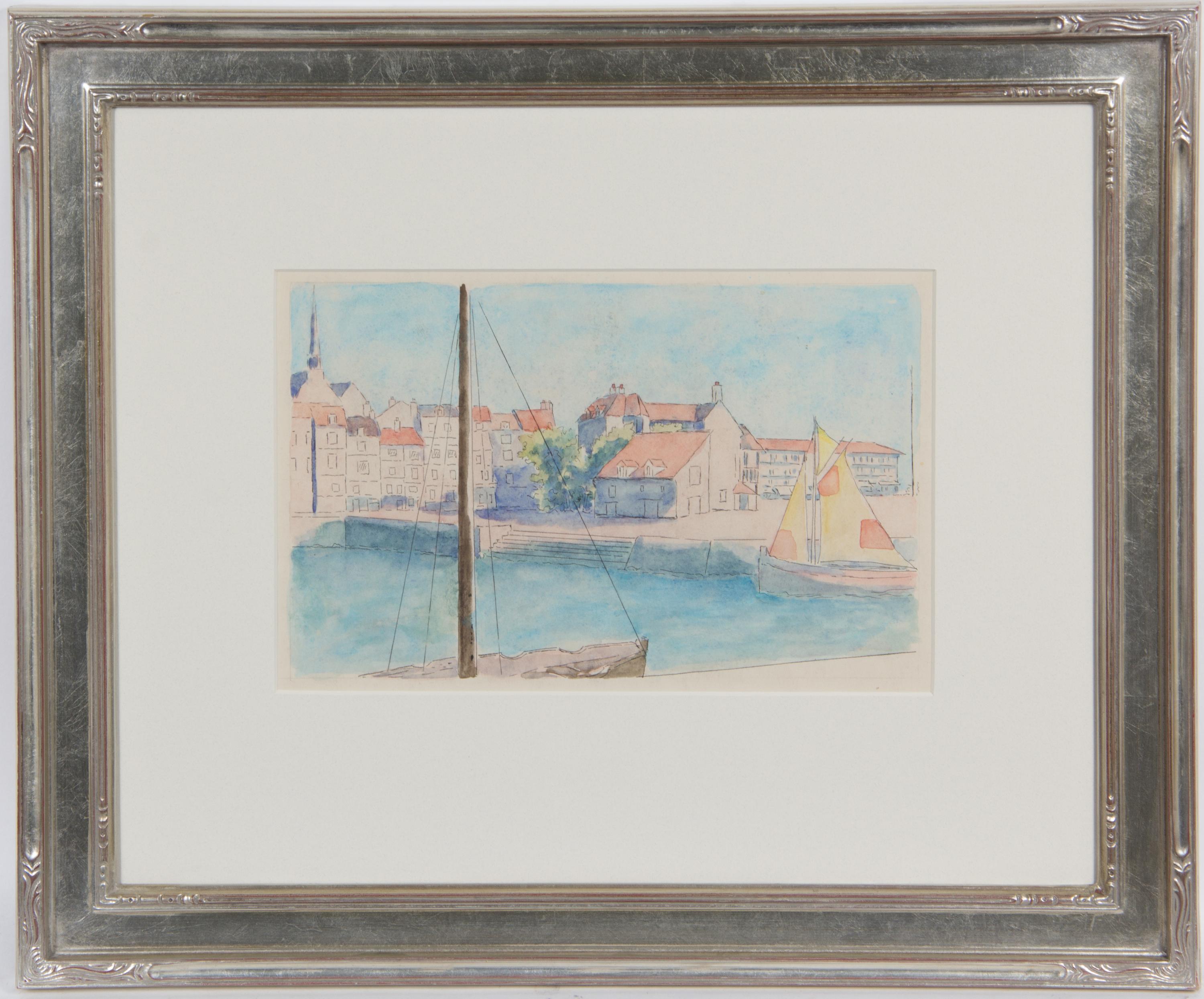 P. Roussel, (20th century), Honfleur #2, Honfleur #1 and View of Bay and Coastal Town (a group of three works)