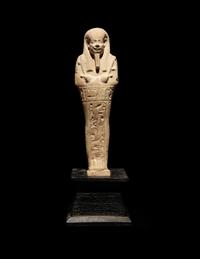 An Egyptian Faience Ushabti with an Inscription