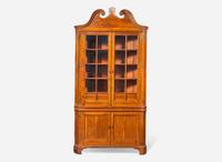 A Federal yellow pine corner cupboard, attributed to William Seay (active 1790-1800), Bertie County, NC, circa 1800