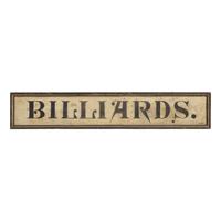 A Painted Wood "Billiards" Trade Sign