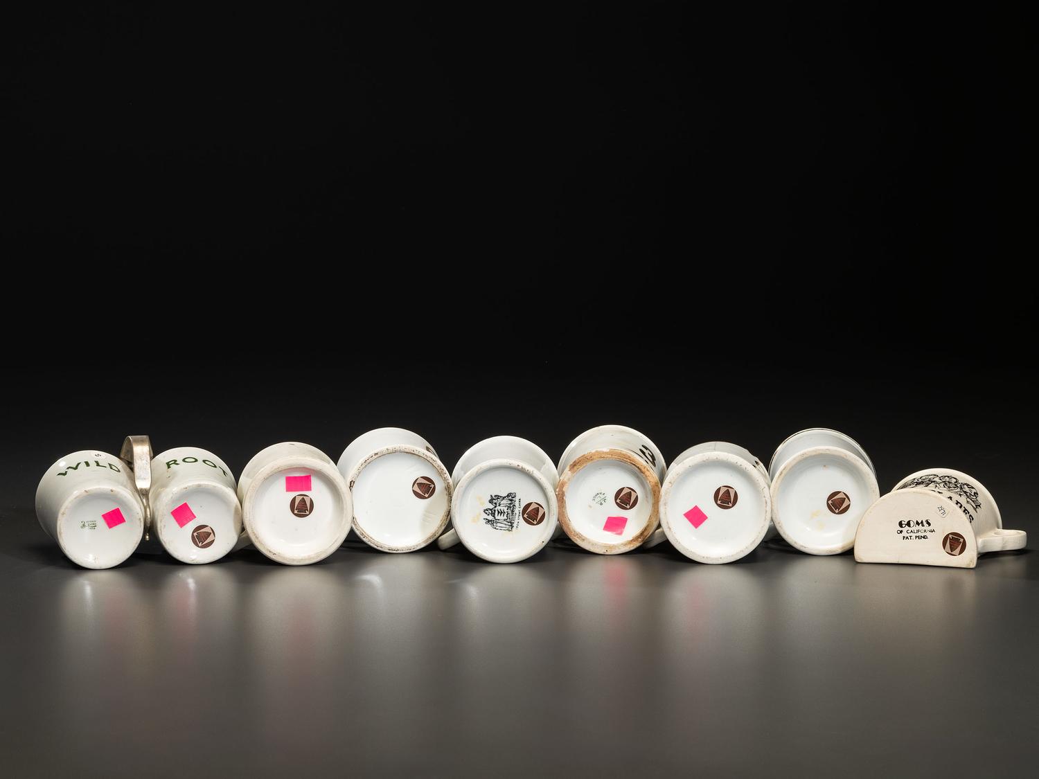 Eight Porcelain Shaving Mugs