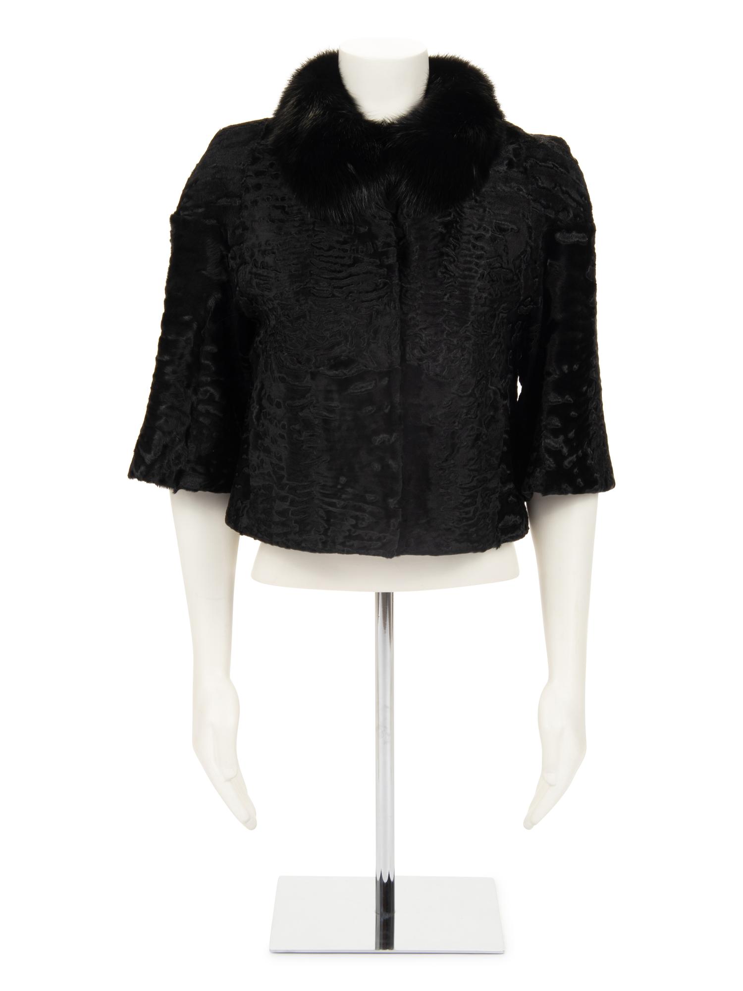 J. Mendel Broadtail Jacket with Sable