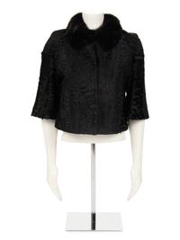 J. Mendel Broadtail Jacket with Sable