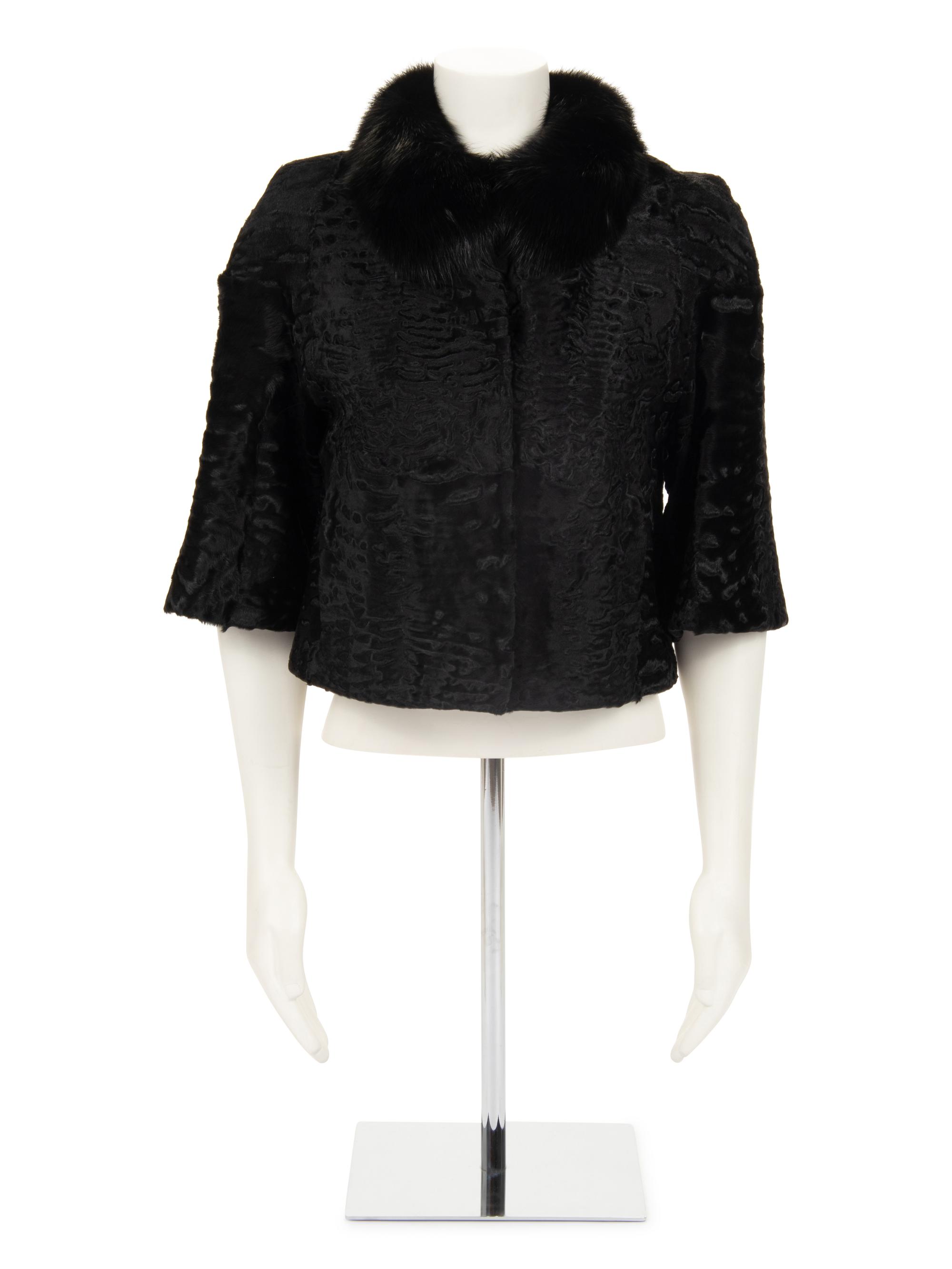 J. Mendel Broadtail Jacket with Sable