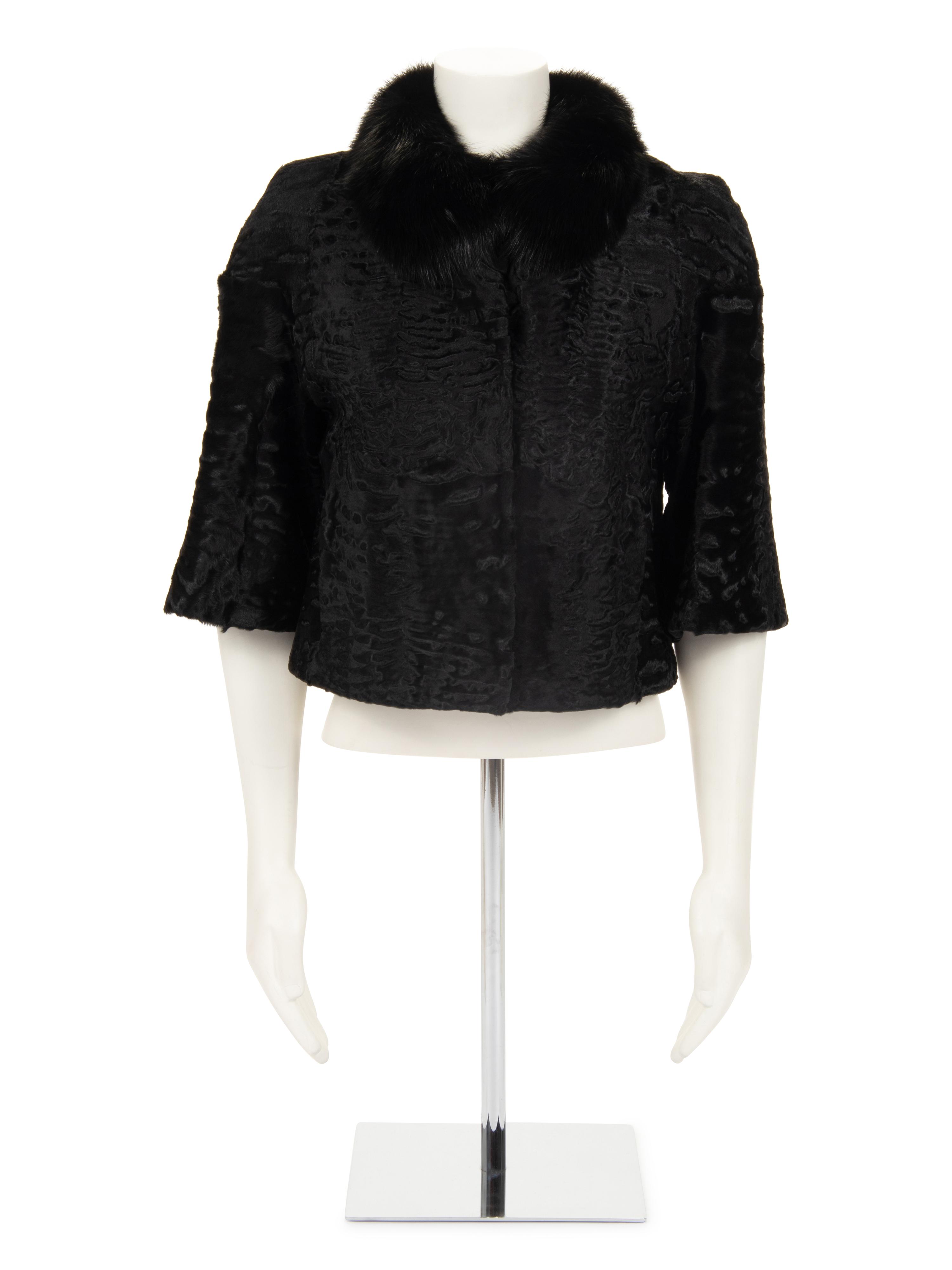 J. Mendel Broadtail Jacket with Sable