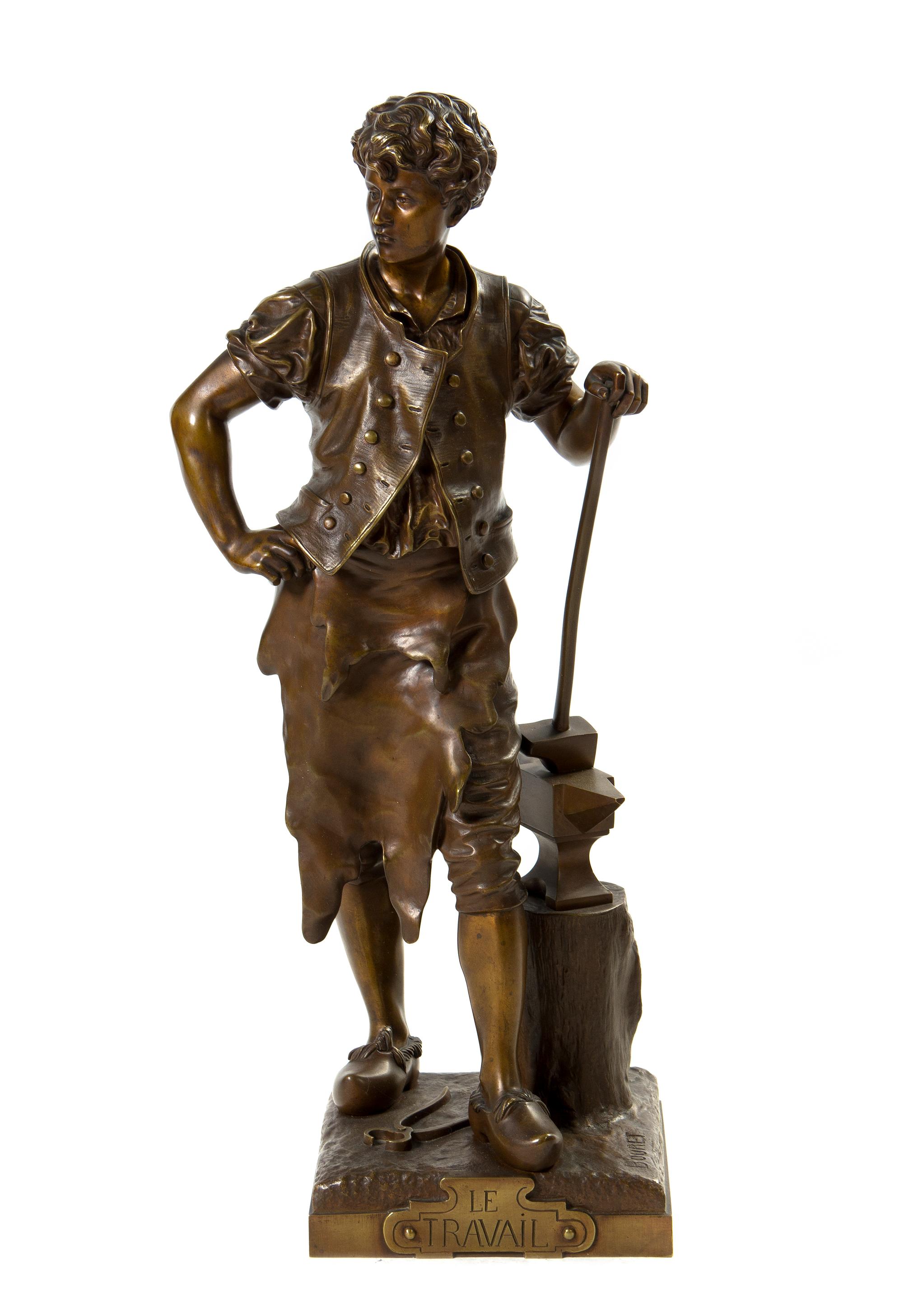 A French Bronze Sculpture, after Eutrope Bouret (1833-1906), Height 24 inches.