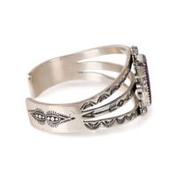 Matching Sterling Silver, Sugilite, and Opal Cuff Bracelet AND Ring