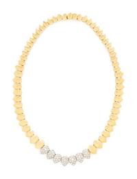 YELLOW GOLD AND DIAMOND NECKLACE