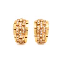 CARTIER, YELLOW GOLD AND DIAMOND 'MAILLON PANTHÈRE' CLIP EARRINGS