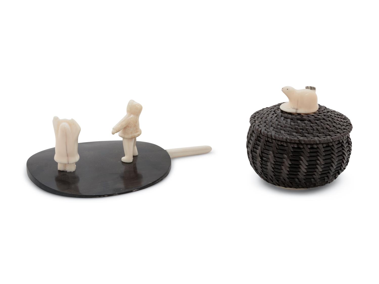 An Eskimo Lidded Basket