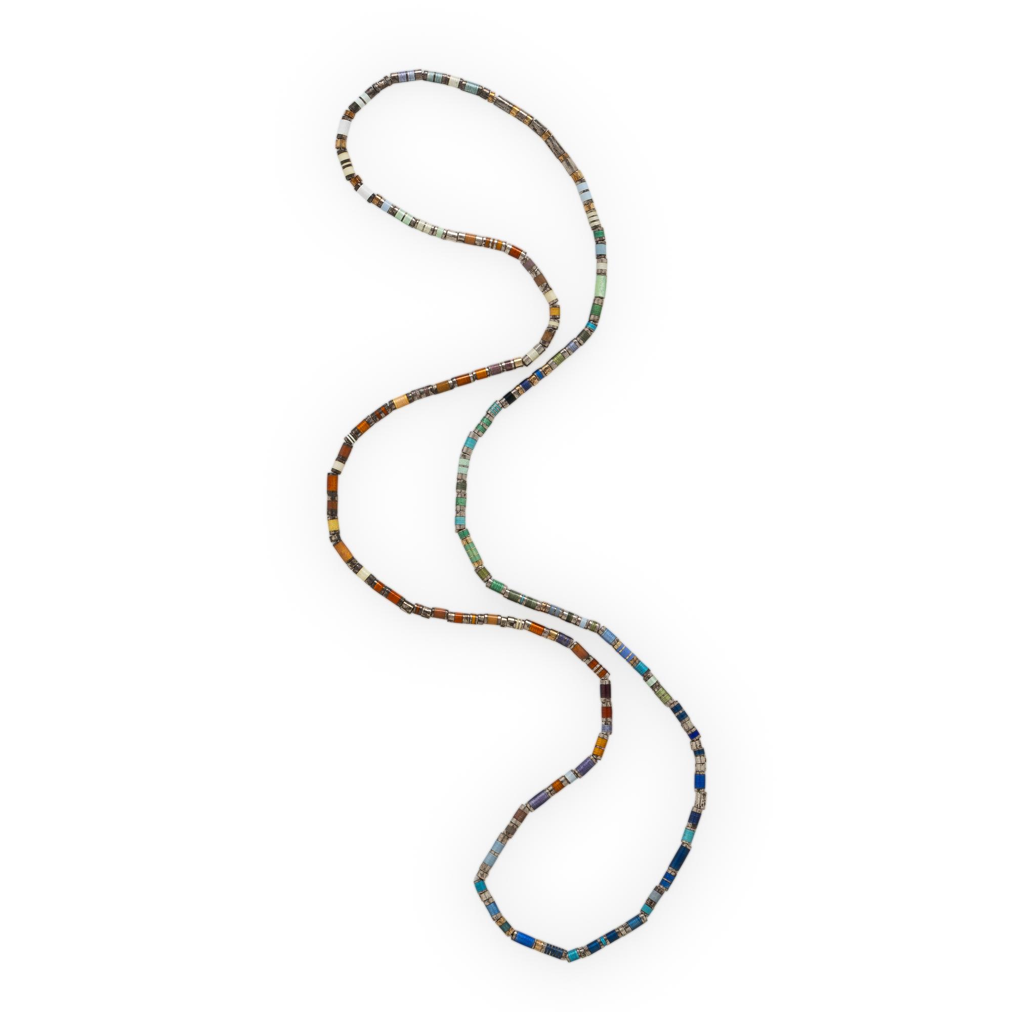 Wendy Ramshaw, Enamel, Silver, and Yellow Gold Beaded Necklace