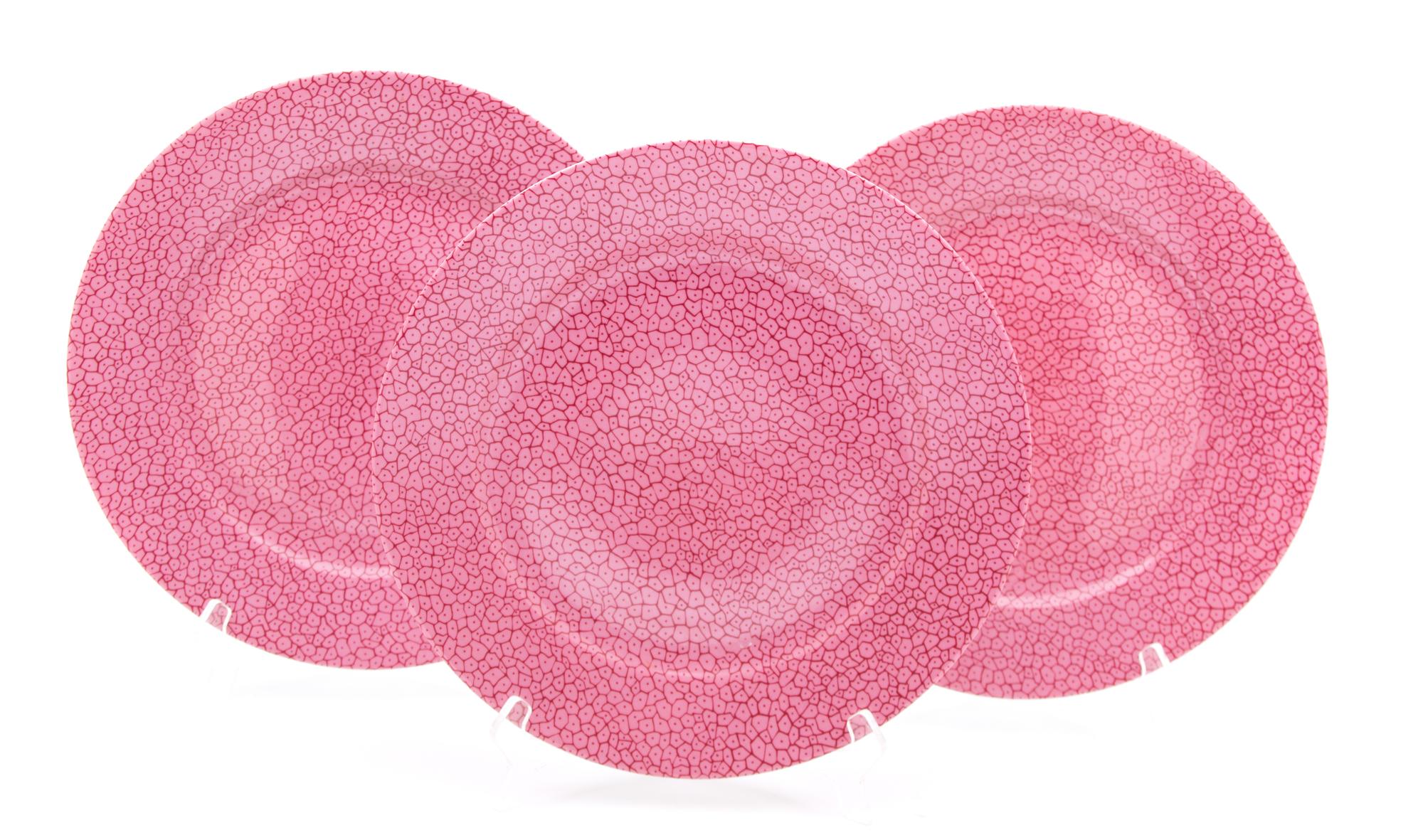 Ten Philippe Deshoulieres Porcelain Dinner Plates Diameter 11 3/4 inches. — 20TH CENTURY