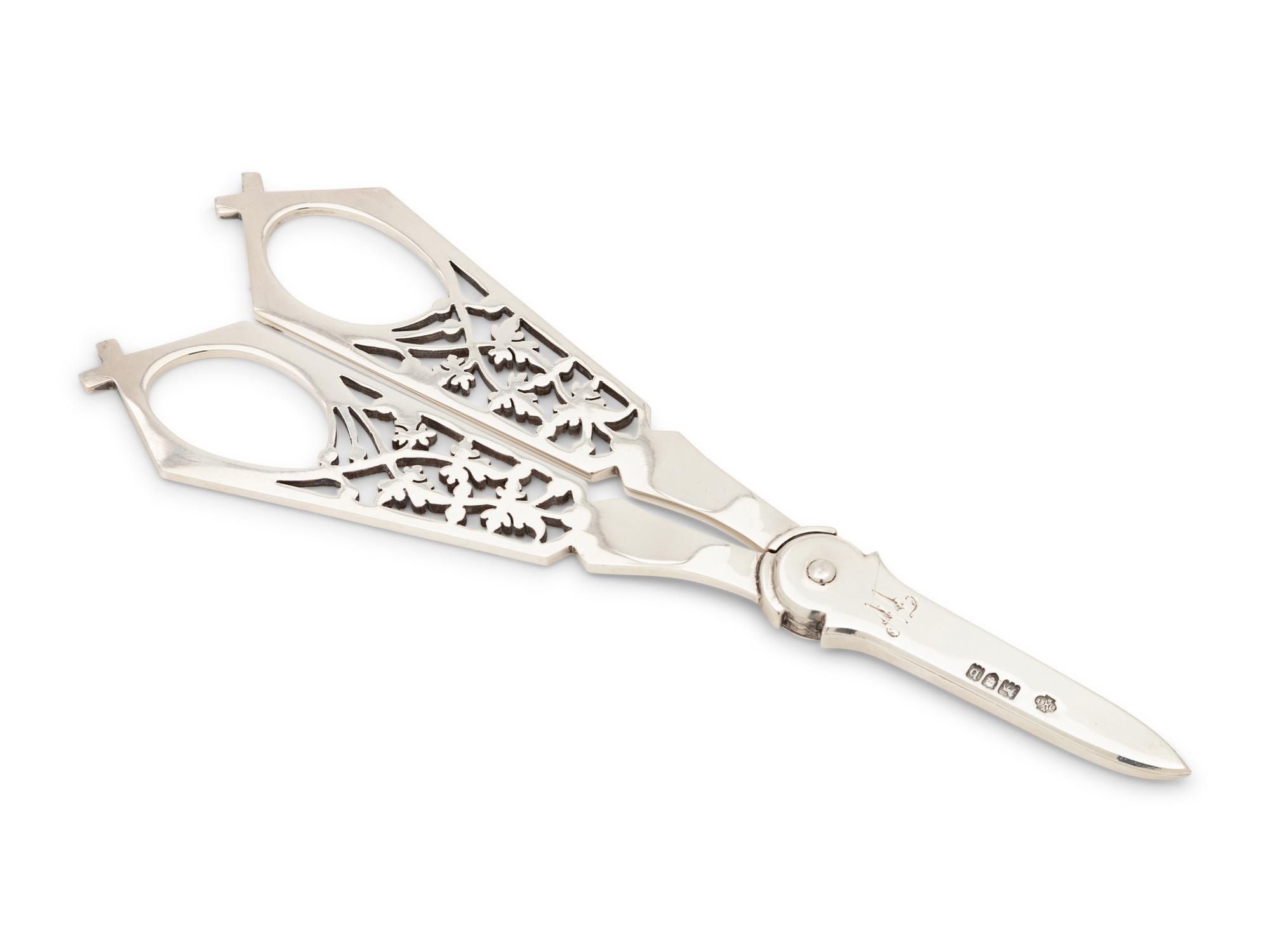 A Pair of Victorian Silver Needlework Scissors
