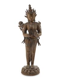 A Nepalese Bronze Figure of a Standing Bodhisattva