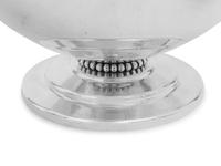 A Georg Jensen Silver Cream and Sugar Set and an American Silver Center Bowl