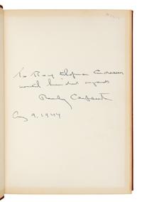 [SPORTING]. CARPENTER, Robert Ruliph Morgan (1877-1949). Game Trails from Alaska to Africa. N.p.: n.d, [ca 1938].