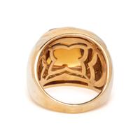 BULGARI, CITRINE AND BICOLOR GOLD 'PIRAMIDE' RING