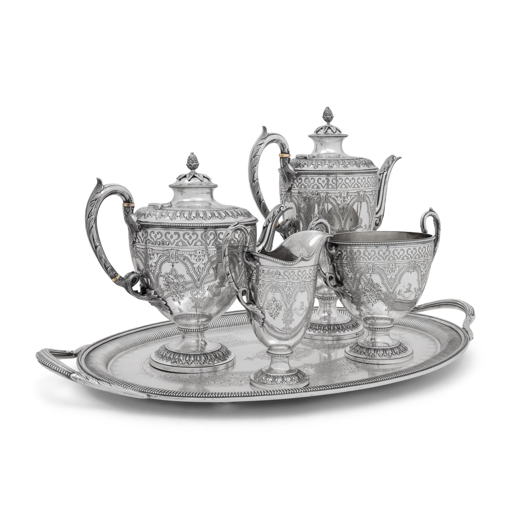 A Victorian Silver Tea and Coffee Service