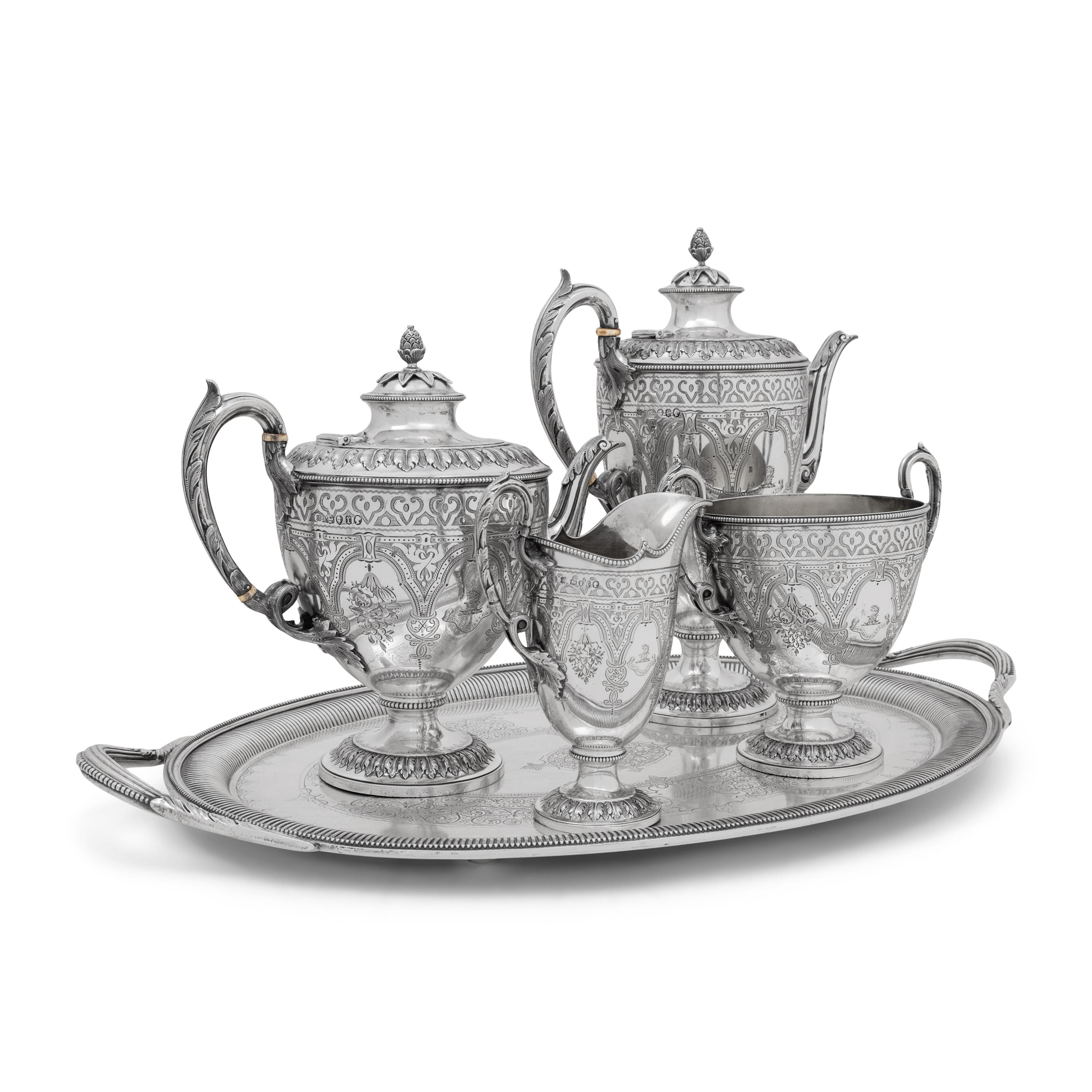 A Victorian Silver Tea and Coffee Service