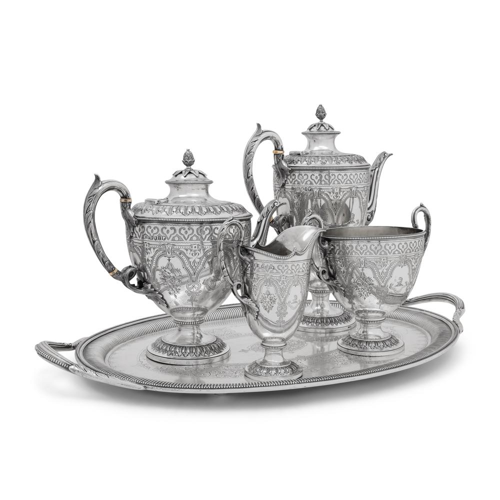 A Victorian Silver Tea and Coffee Service