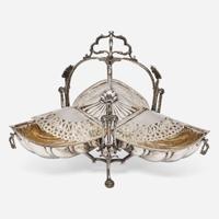 A group of three sterling silver and silver tablewares 19th century