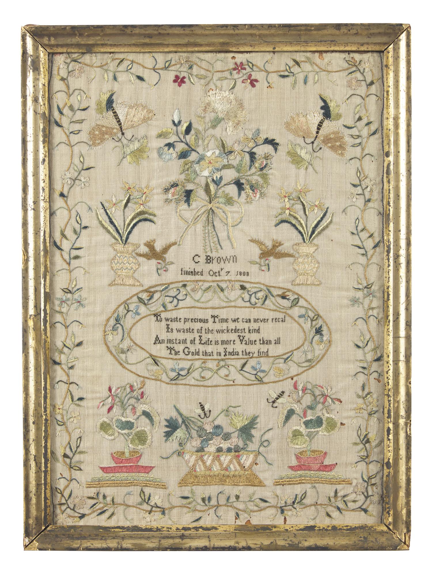 A Group of Three English or American Needlework Samplers