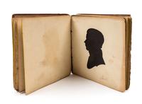 (SILHOUETTE BOOK) Book of silhouettes from Bowdoin College, 1823.