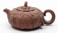 A Large Yixing Pottery Teapot Diameter of teapot 7 inches.