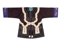 Two Black Ground Embroidered Silk Lady's Coats