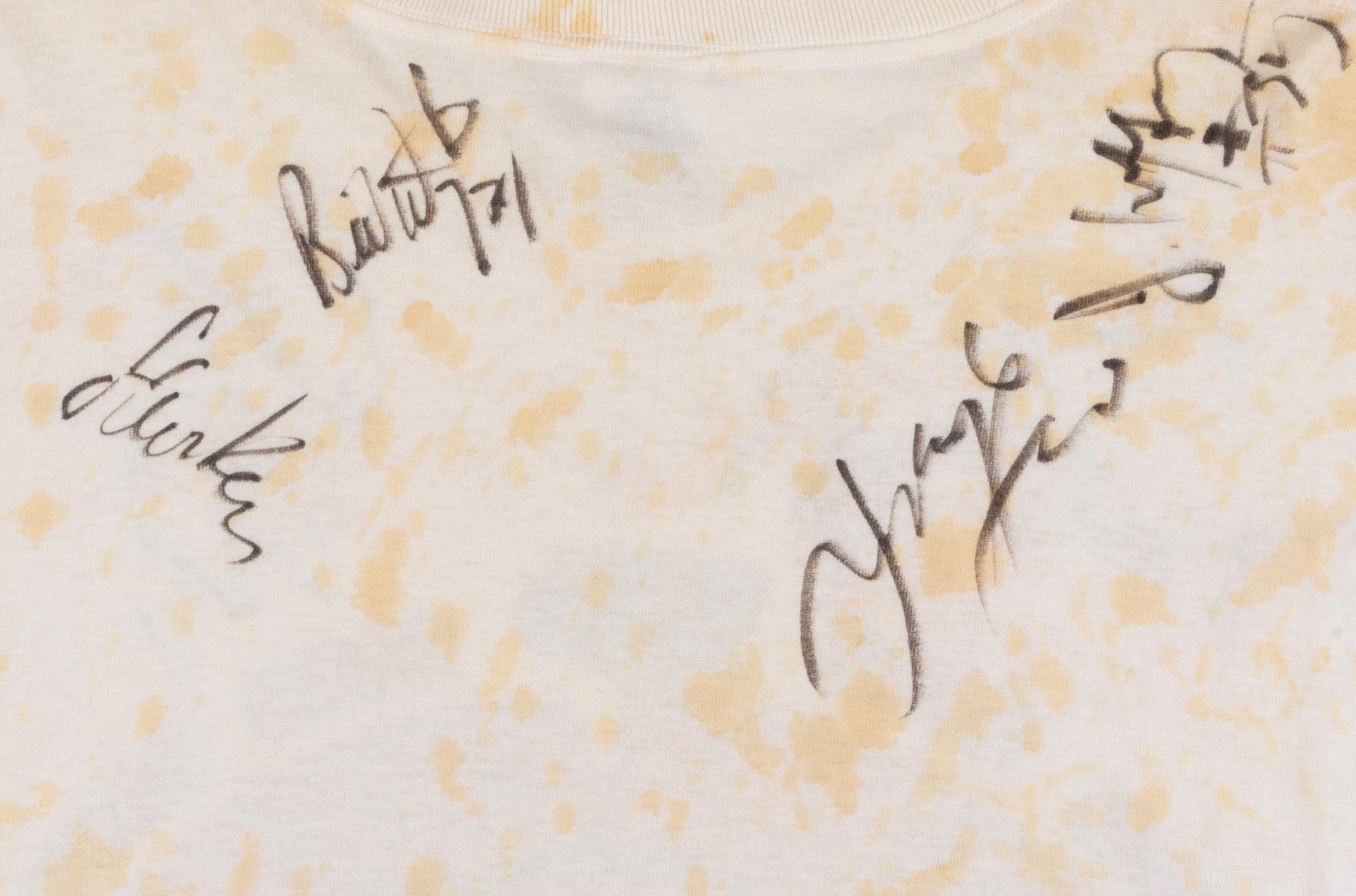 A Michael Jordan and Chicago Bulls Team Signed 1997 NBA Champions Locker Room Shirt (Beckett LOA),