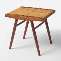 George Nakashima (American, 1905-1990) "Grass-Seated" Stool, New Hope, Pennsylvania, circa 1960