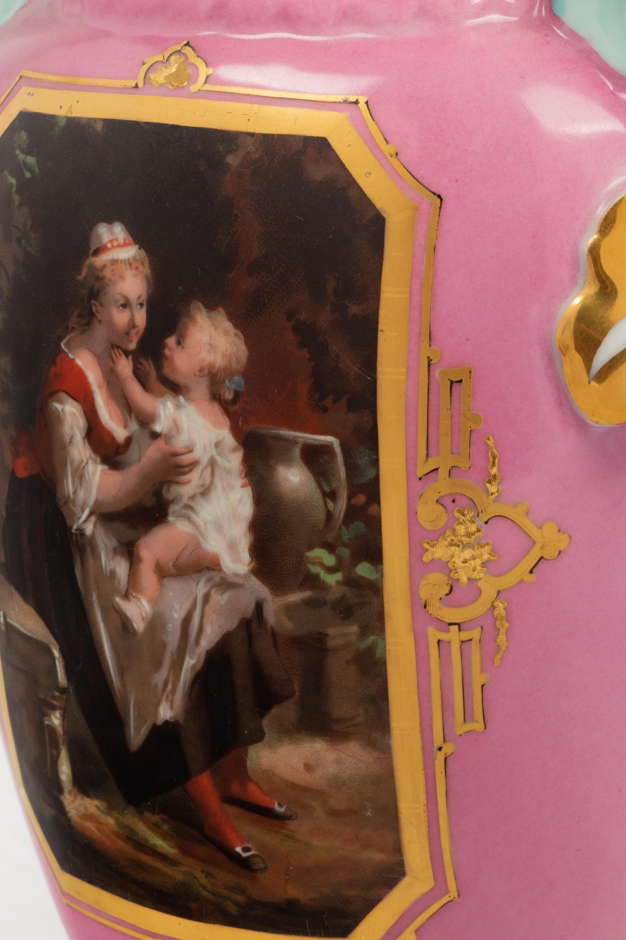 A Pair of Paris Porcelain Vases