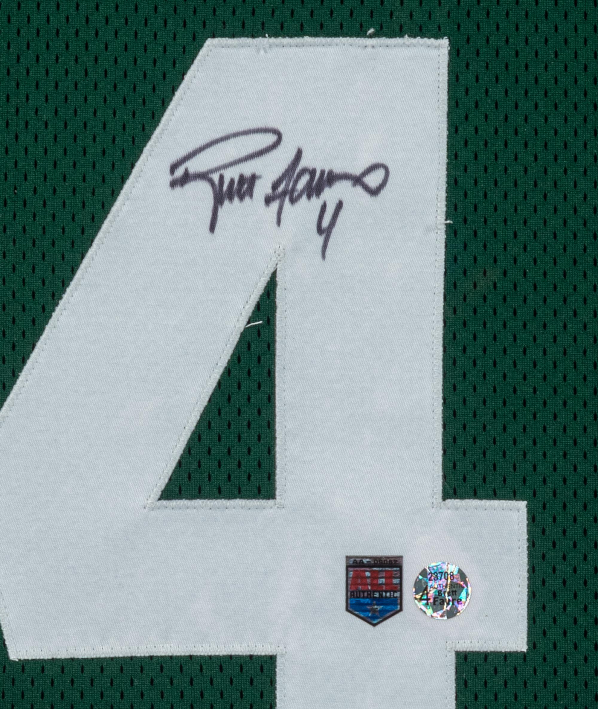 A Brett Favre Signed Autograph Green Bay Packers Jersey Display (Beckett Authentication Services Letter),