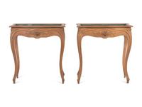 A Pair of Louis XV Style Fruitwood Jardinière Stands