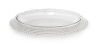 A Rene Lalique Molded and Frosted Glass Center Bowl Width 17 inches.