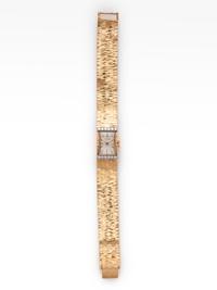 J.E. CALDWELL, 14K YELLOW GOLD AND DIAMOND WRISTWATCH