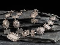 Petite Stamped Silver Link Concha Belt