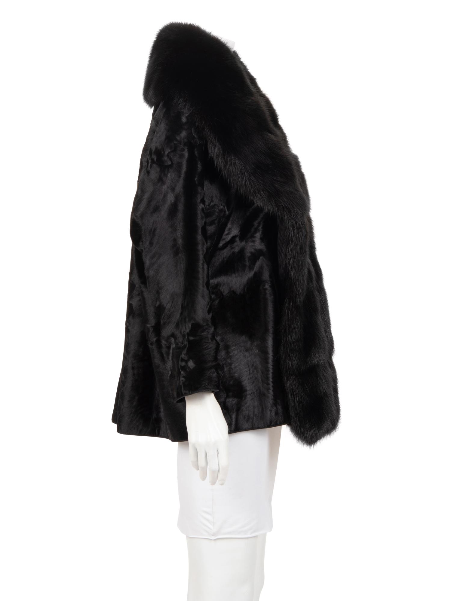 J. Mendel Broadtail Jacket Trimmed with Sable