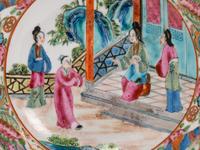 Three Chinese Rose Medallion Porcelain Articles