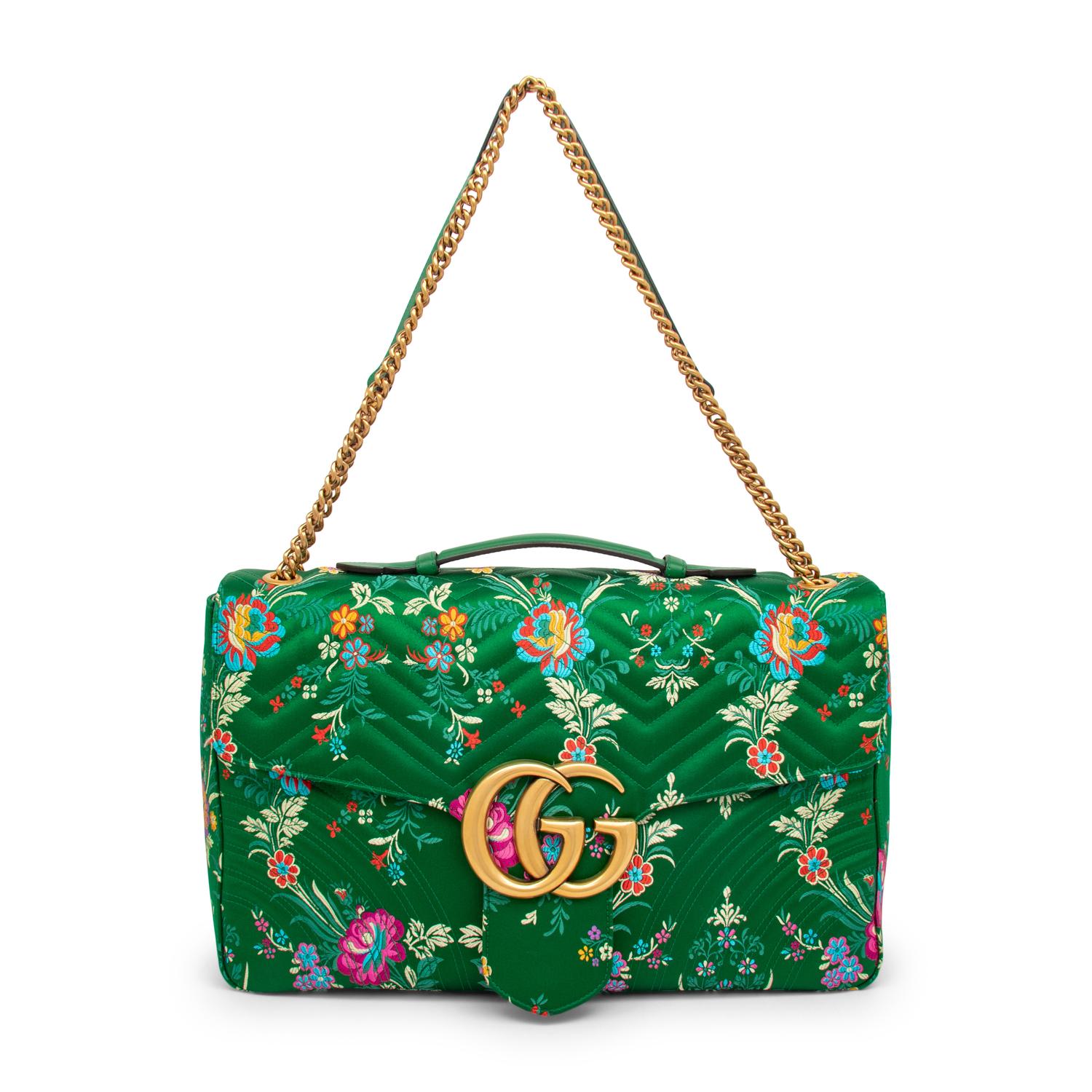 GUCCI, FLORAL XL MARMONT BAG