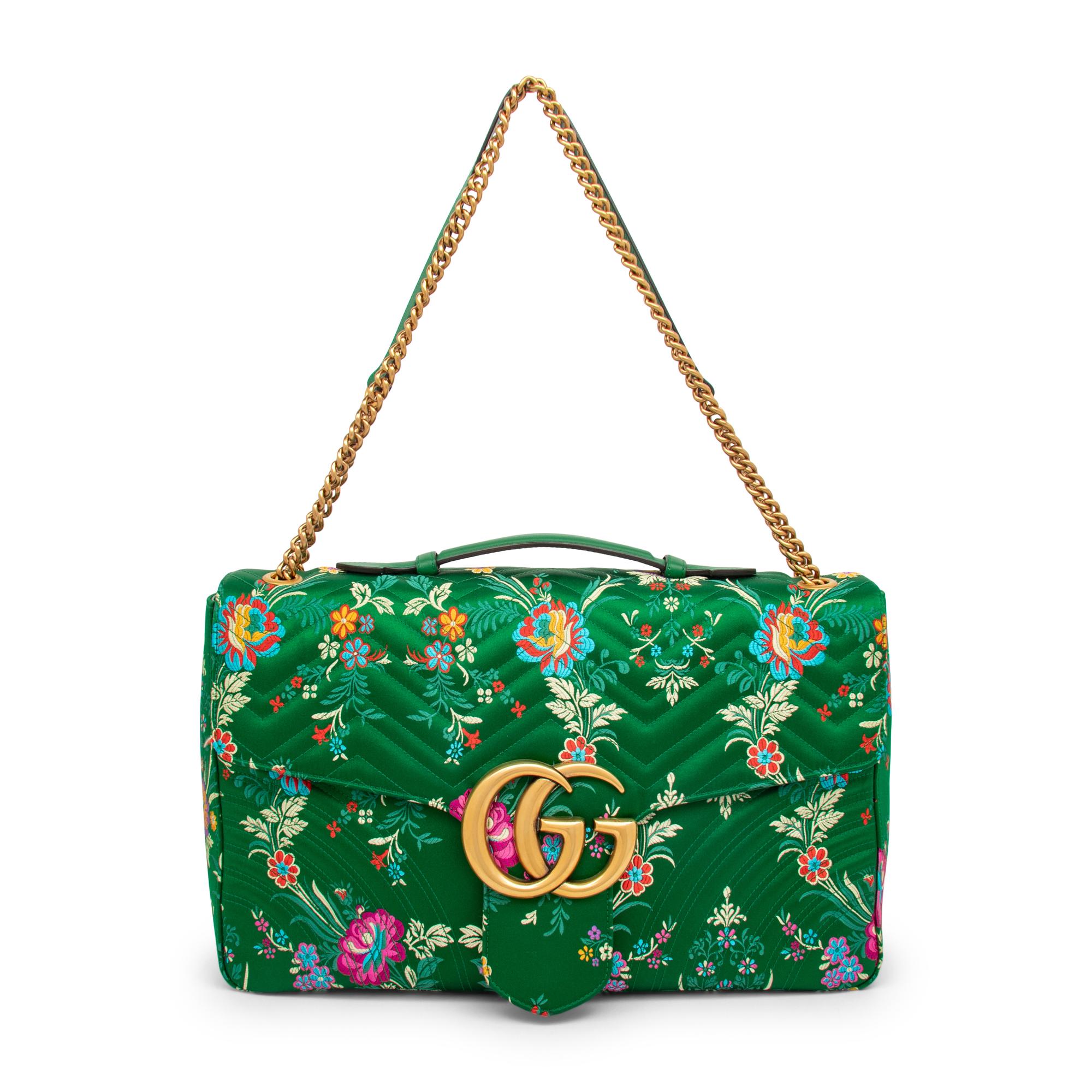 GUCCI, FLORAL XL MARMONT BAG