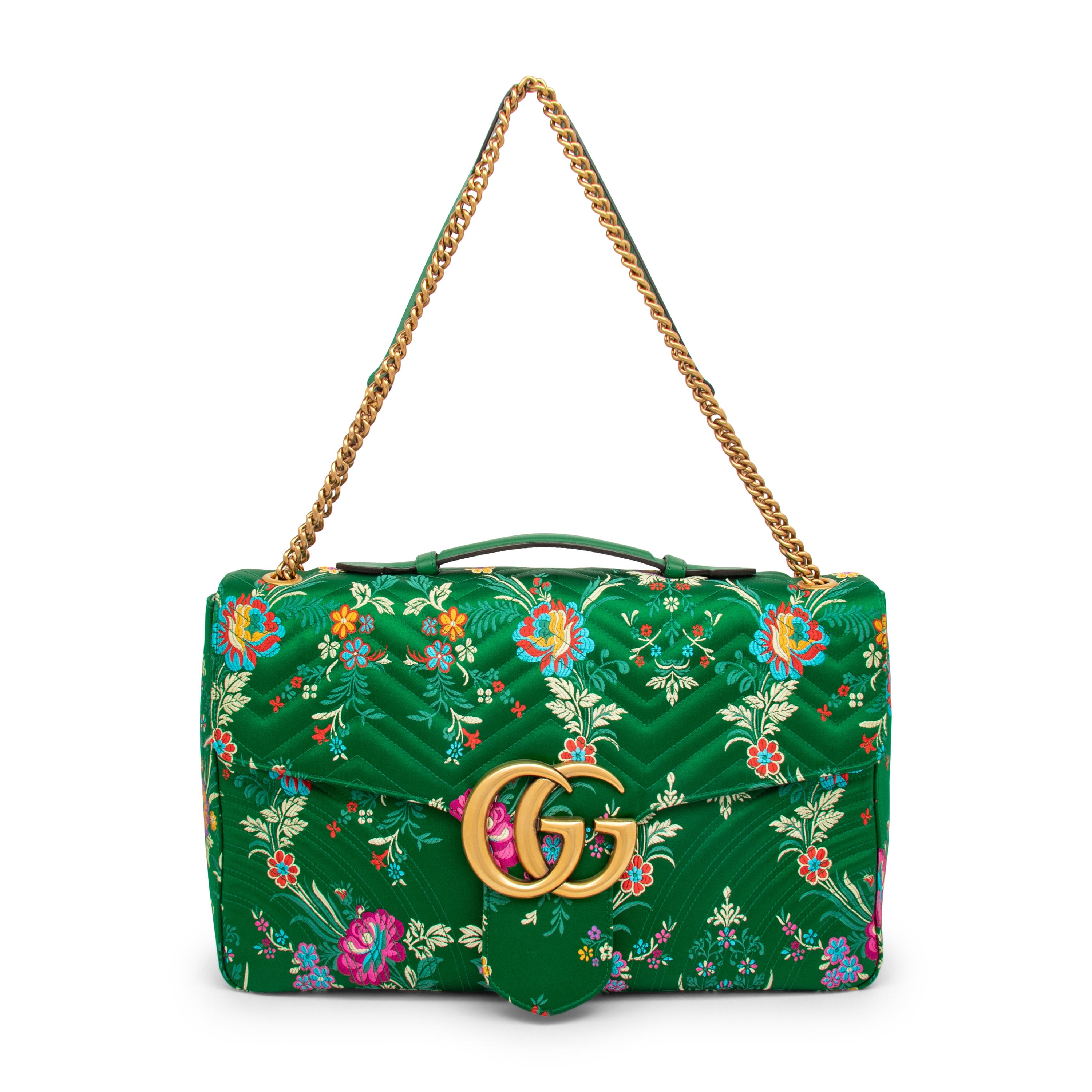 GUCCI, FLORAL XL MARMONT BAG