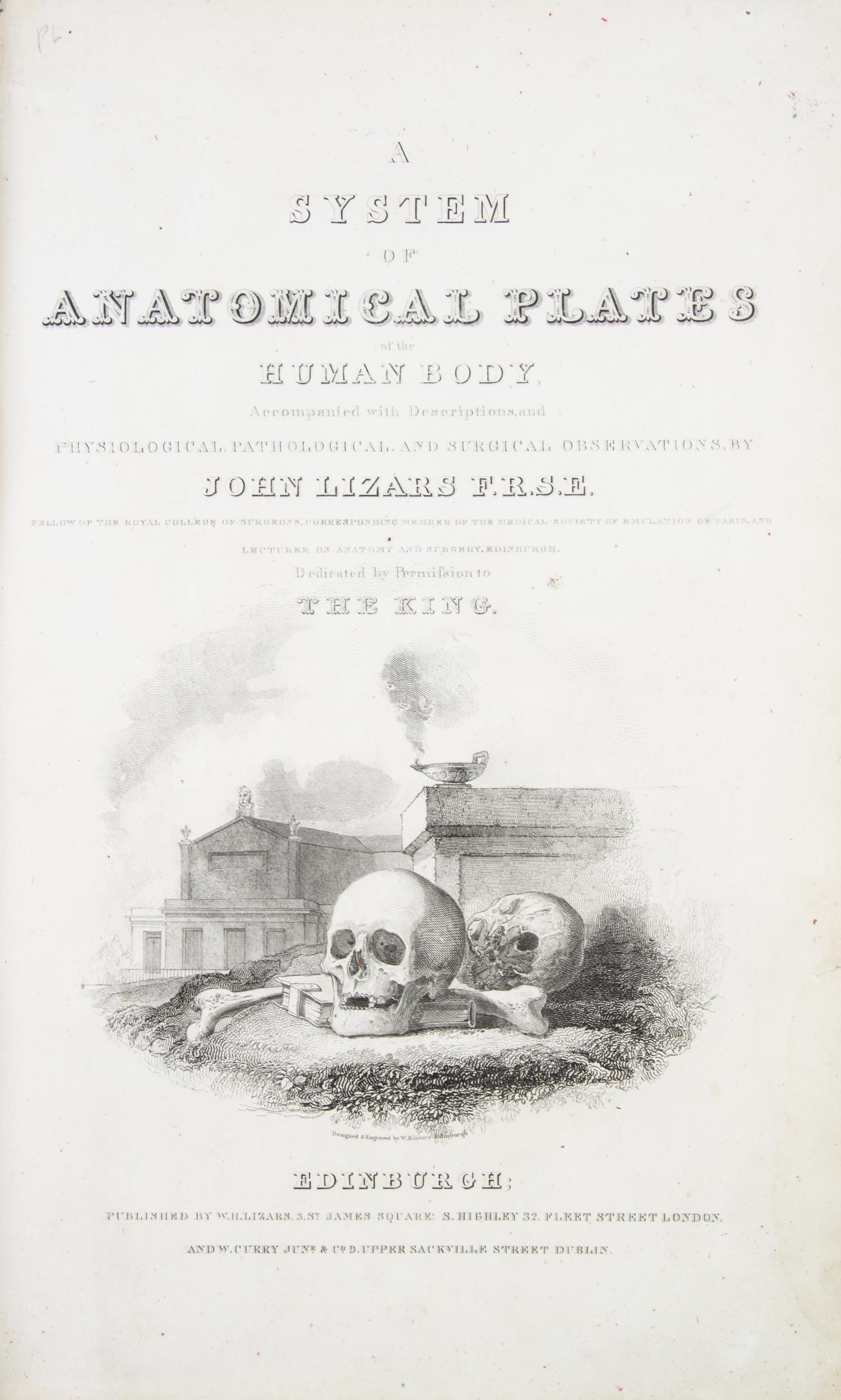 (ANATOMY) LIZARS, JOHN. A System of Anatomical Plates of the Human Body... Edinburgh, n.d. [1857] New edition.
