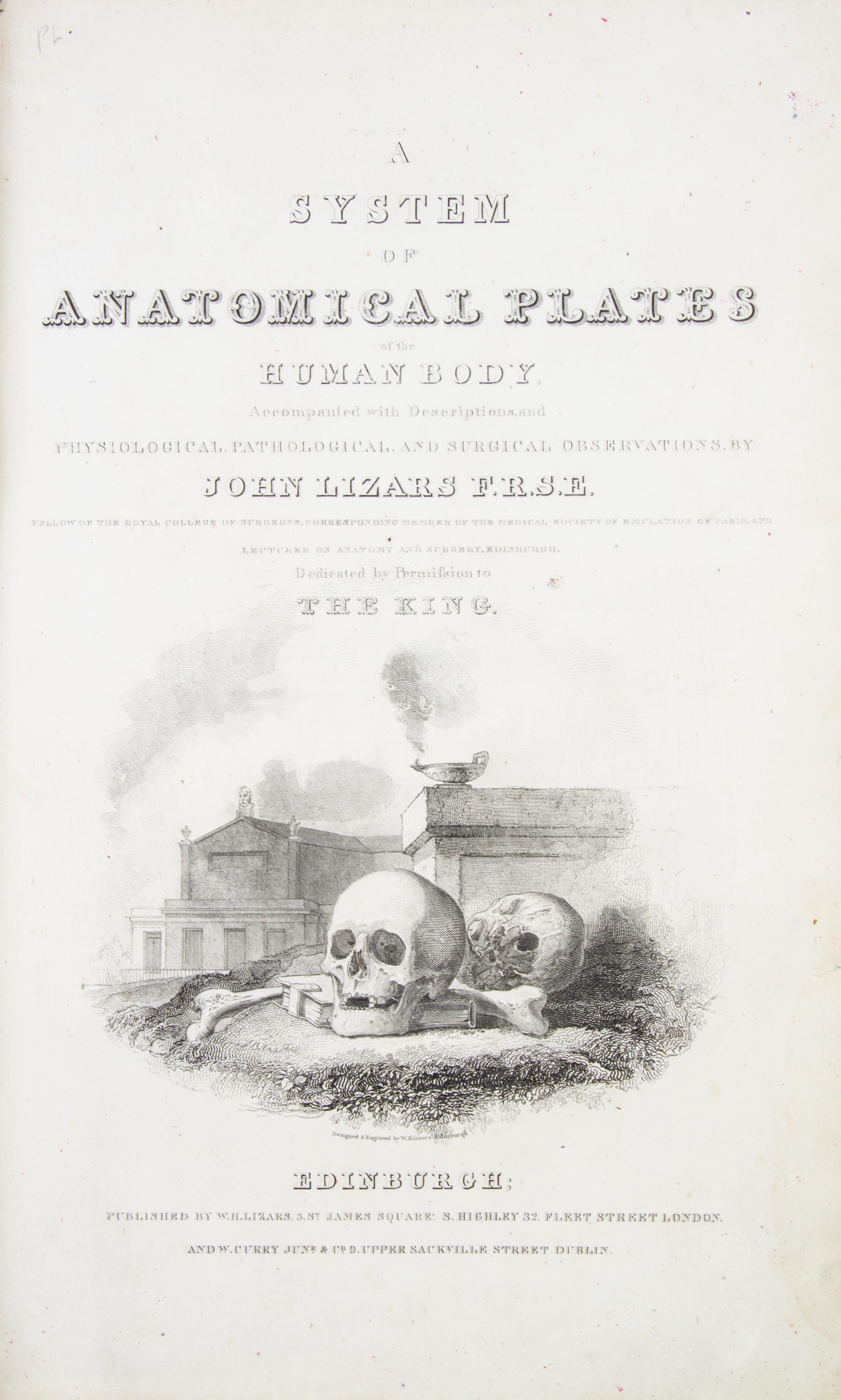 (ANATOMY) LIZARS, JOHN. A System of Anatomical Plates of the Human Body... Edinburgh, n.d. [1857] New edition.